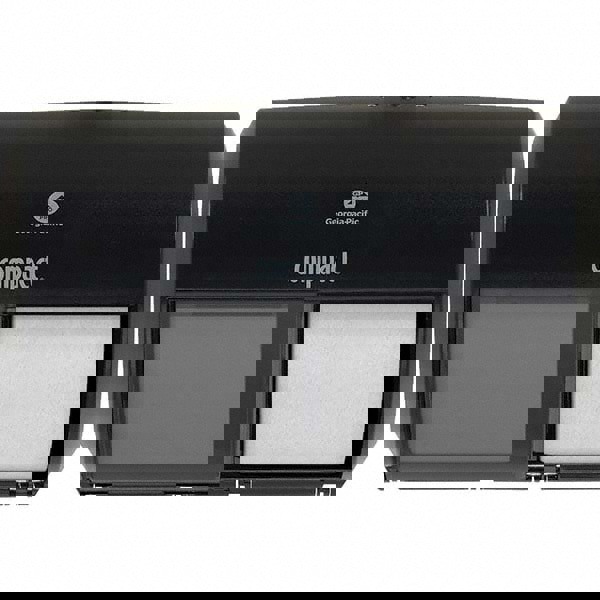 Compact Coreless Side-by-Side 2-Roll Tissue Dispenser, 11.5 x 7.63 x 8, Black